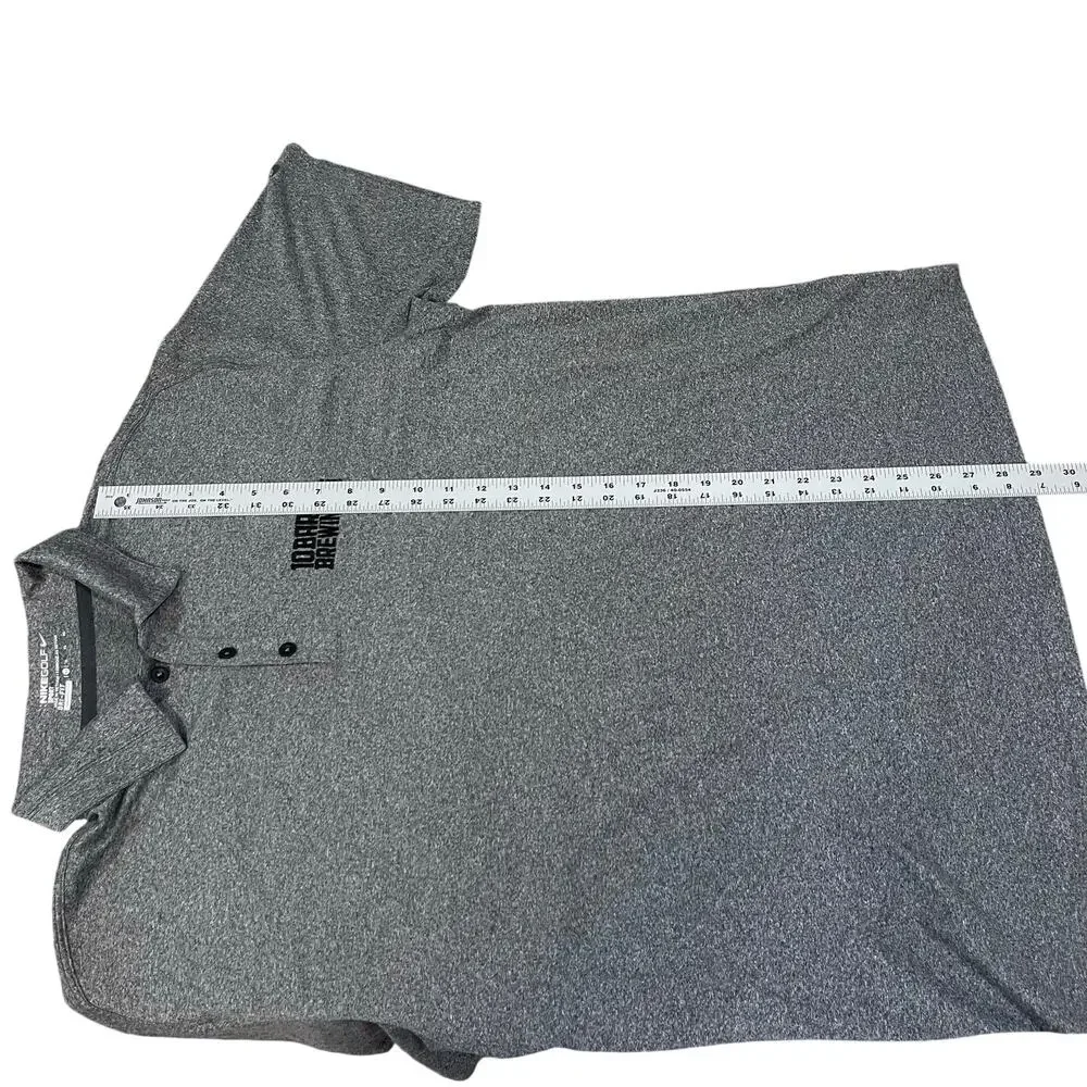Nike Golf Dri-Fit Polo 10 Barrel Brewing Co Heather Gray XL